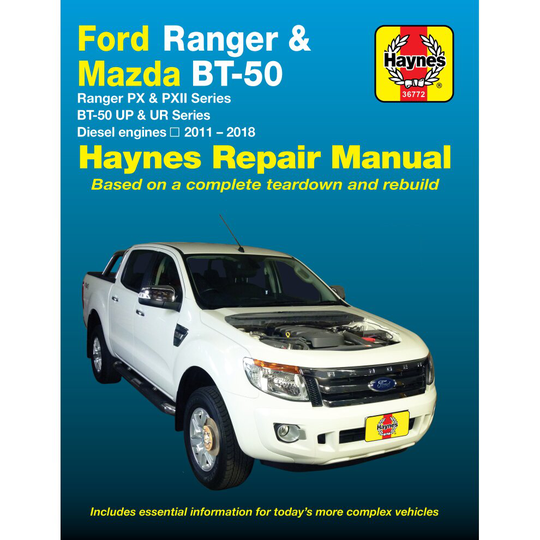 Ford Ranger / Mazda BT-50 Diesel 2011-2018 Haynes Repair Manual ~