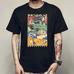Inspired by Demon Slayer: Kimetsu no Yaiba Kamado Nezuko Agatsuma Zenitsu Kamado Tanjiro T-shirt Cartoon Manga Anime Harajuku Graphic Kawaii T-shirt For Men's Women's Unisex Adults' Hot Stamping 100 Lightinthebox