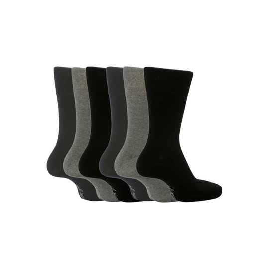 (12-14 UK, SOMRJ BNG) Men's Socks Bigfoot Honeycomb Top Cotton Rich Pack of 6 Size 12-14 UK