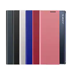 Smart Mirror Flip Case for Samsung Galaxy A23 S22 Ultra Plus S21 Ultra Full Body Protective PU Leather Cases with Windows for Samsung Galaxy Note 20 Ultra Lightinthebox