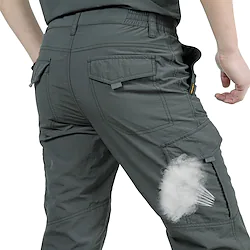 Men's Cargo Pants Hiking Pants Trousers Tactical Pants Military Summer Outdoor Ripstop Breathable Water Resistant Quick Dry Pants / Trousers Bottoms 6 Pockets Elastic Waist Black Army Green Hunting Lightinthebox
