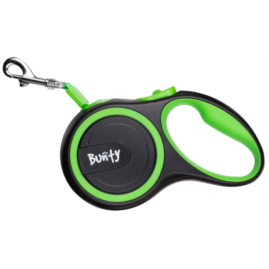 (5M, Green) Bunty Retractable Extending Lead Leash Soft Grip Long Reach Clip 5m 3m Tape 30k