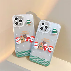 Phone Case For Apple Back Cover iPhone 14 Pro Max 13 12 11 Pro Max Mini X XR XS 8 7 Plus Christmas Gift Dustproof Shockproof Christmas Silicone Lightinthebox
