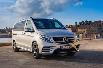 Departure Private Transfer from Malta City to Malta Airport MLA by Luxury Van