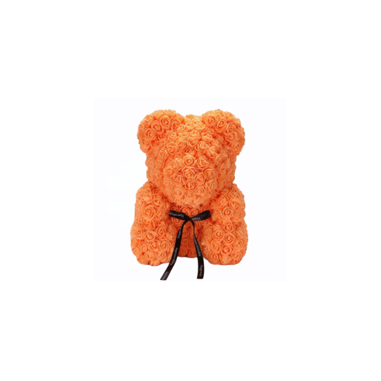 (Orange - With Box 40CM ) ROSE TEDDY BEAR 25CM & 40CM FOAM VALENTINES DAY