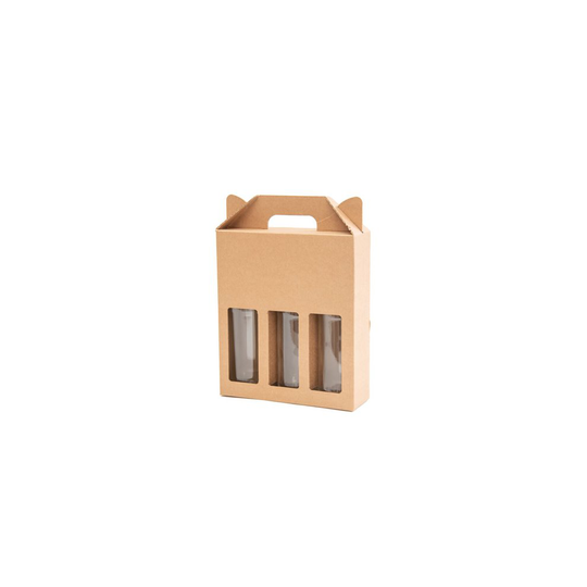 (150) 3 x Beer Bottle Presentation Storage Box Brown