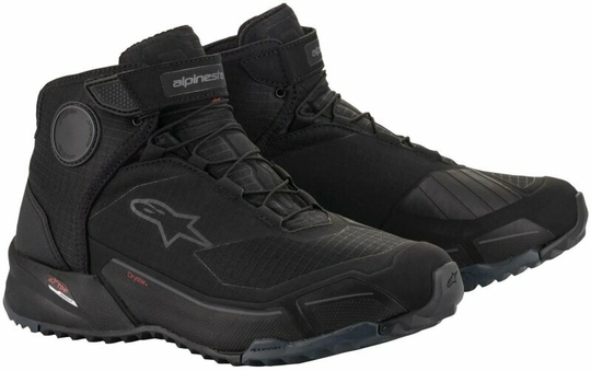Alpinestars CR-X Drystar Riding Shoes Black/Black 44 Motorcycle Boots
