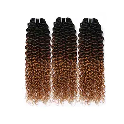 3 Bundles Hair Weaves Brazilian Hair Kinky Curly Human Hair Extensions Remy Human Hair Bundle Hair One Pack Solution Human Hair Extensions 8-28 inch Multi-color with Baby Hair Odor Free Soft / Party Lightinthebox