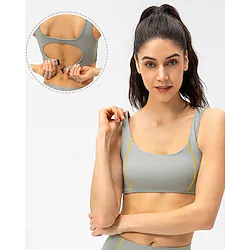Women's High Support Sports Bra Running Bra Back Clasp Bra Top Padded Fitness Gym Workout Running High Impact Quick Dry Shockproof Spandex Black White Yellow Fashion Lightinthebox