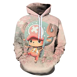 Inspired by One Piece Film: Red Tony Tony Chopper Hoodie Cartoon Manga Anime Front Pocket Graphic Hoodie For Men's Women's Unisex Adults' 3D Print 100% Polyester Casual Daily Lightinthebox