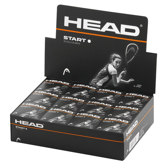 Head Start Squash Balls - Single White Dot - Box of 12 - -