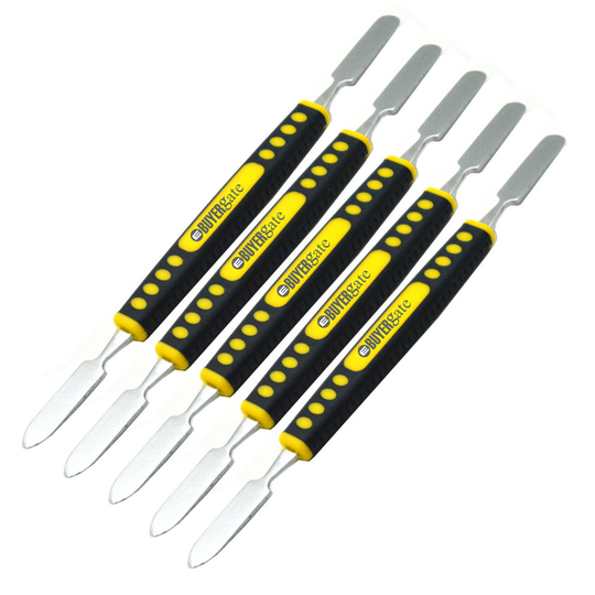 New 5 Pcs Rubber Grip Metal Spudgers Opening Pry Tool for Apple iPad iPhone iPod