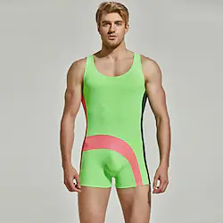 hibbin seobean quick-drying vest men's summer elastic fitness running vest nylon one-piece fashion trend in europe and america Lightinthebox