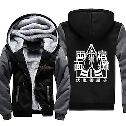 Inspired by Jujutsu Kaisen Gojo Satoru Hoodie Outerwear Sherpa Jacket Anime Graphic Outerwear For Men's Women's Unisex Adults' Hot Stamping 100% Polyester Casual Daily Lightinthebox