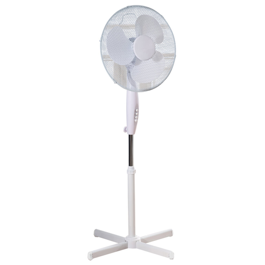 Fine Elements 16" Pedestal White Fan Free Hand Held Fan 3 Speed Setting