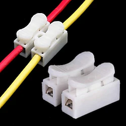 55pcs Spring Wire Connectors, 10A 220V 2 Pin Push Quick Wire Cable Connector White Wiring Terminal Lightinthebox