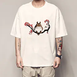 Inspired by My Neighbor Totoro Cat T-shirt Cartoon Manga Anime Classic Street Style T-shirt For Men's Women's Unisex Adults' Hot Stamping 100% Polyester Lightinthebox
