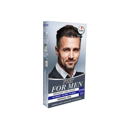 Fyne Black Men Hair Dye - Medium Brown by Fine lines