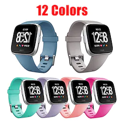 1 pcs Smart Watch Band for Fitbit Versa 2 / Versa / Versa Lite Silicone Smartwatch Strap Soft Breathable Modern Buckle Replacement Wristband Lightinthebox