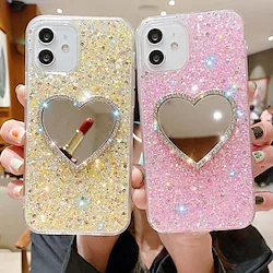 Phone Case For Apple Back Cover iPhone 14 Pro Max iPhone 14 Pro iPhone 14 Plus iPhone 14 iPhone 13 Pro Max 12 Mini 11 X XR XS Max 8 7 Rhinestone Mirror Full Body Protective Glitter Shine Crystal Lightinthebox