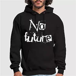 Inspired by Punk Gothic No future Hoodie Cartoon Manga Anime Front Pocket Graphic Hoodie For Men's Women's Unisex Adults' Hot Stamping 100% Polyester Lightinthebox