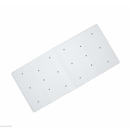 Blue Canyon Thick White Rubber Extra Grip Long 90cm Suction Non Slip Bath Shower Mat Disability