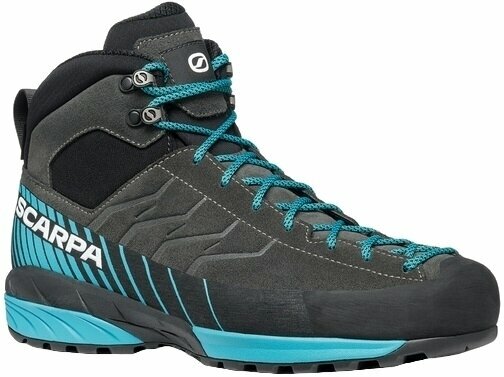 Scarpa Mens Outdoor Shoes Mescalito Mid GTX Shark/Azure 43