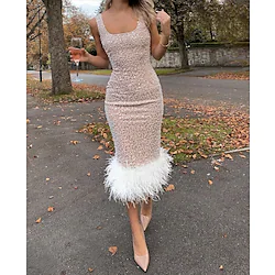 Roaring 20s 1920s Cocktail Dress Feather Dress Women's Costume Vintage Cosplay Party Dress Masquerade Lightinthebox