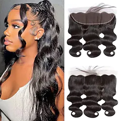 12 Inch 13x4 Transparent Lace Frontal Closure Brazilian Body Wave Lace Frontal Closure 12A Unprocessed Ear To Ear HD Lace Frontal Closures Natural hairline 150% density Natural Color Lightinthebox