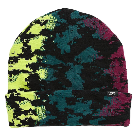 Vans Parkview Cuff Beanie - Black/Purple Potion/Lime Punch