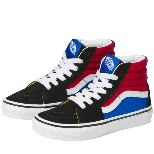 Vans Youth Kids Sk8-Hi Skate Shoes - (Easy Logo) Black Chilli Pepper