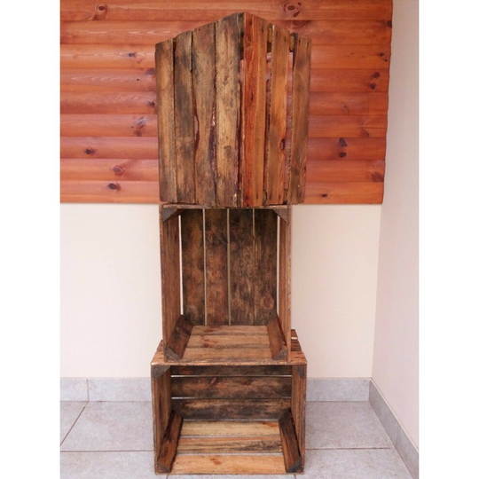 (3 Crates) 2-24 Wooden Crate Fruit Apple Box Vintage Home
