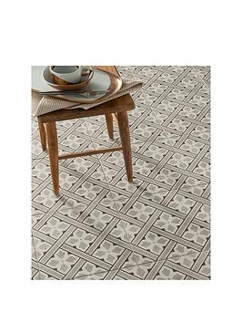 Topps Tiles Fleur Grey 33Cm X 33Cm (Box Of 13 Tiles)