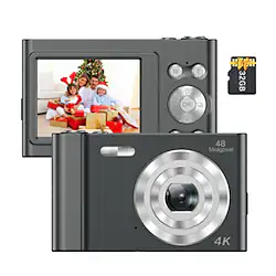 Andoer Portable Digital Camera 48MP 1080P 2.4-inch IPS Screen 16X Zoom Auto Focus Self-Timer 32GB Extended Memory Face Detection Anti-Shaking children's Christmas gift Lightinthebox