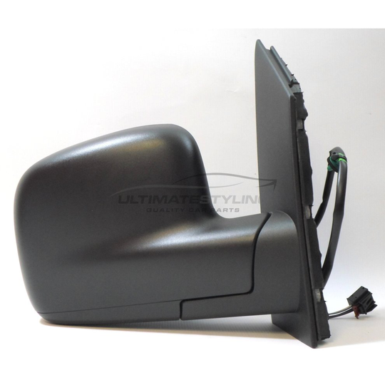 Volkswagen Caddy Van 3/2004-2010 Electric Wing Door Mirror Black Drivers Side