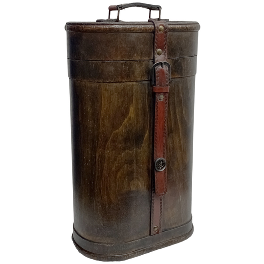 Double Wooden Wine Box Gift Box Vintage Style Wine Bottle Holder Storage Case