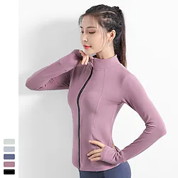 Women's Long Sleeve Running Track Jacket Windbreaker Full Zip Thumbhole Coat Top Athletic Winter Spandex Breathable Quick Dry Moisture Wicking Gym Workout Running Active Training Jogging Exercise Lightinthebox