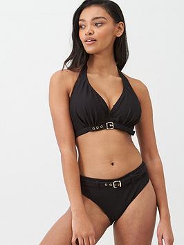 Pour Moi Sol Beach Triangle Hidden Wire Top - Black