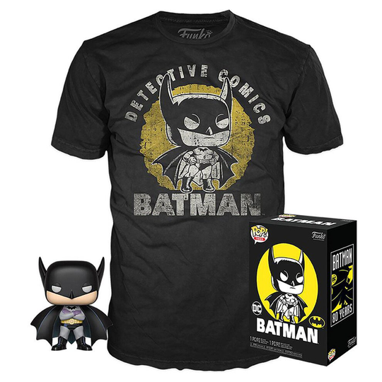 DC Comics POP! & Tee Box (Medium) Batman Sun Faded Funko Pop! Vinyl