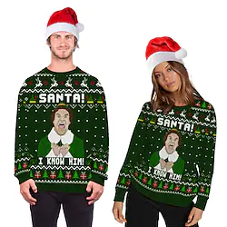 Snowman Grinch Ugly Christmas Sweater / Sweatshirt Men's Women's Christmas Christmas Carnival Masquerade Christmas Eve Adults Party Christmas Polyester Top Lightinthebox