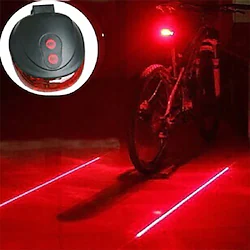 Bike Cycling 7 Flash Modes Red Lights Waterproof with 5 LED and 2 Laser Beams - Bike Taillight Safety Warning Light Bicycle Rear Bicycle Light Tail Lamp Lightinthebox