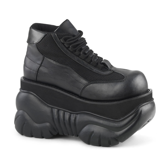 (5 (Adults')) Demonia BOXER-01 Blk Vegan Leather