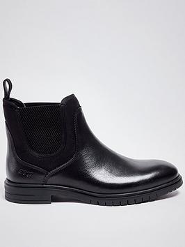 Pod Chester Leather Boots - Black