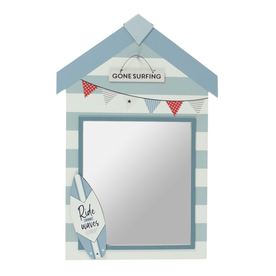 Surf's Up Beach Hut Wall Mirror