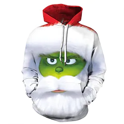 Inspired by Christmas Santa Claus Grinch Hoodie Back To School Anime Harajuku Graphic Kawaii Hoodie For Men's Women's Unisex Adults' 3D Print Poly / Cotton Lightinthebox
