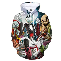 Inspired by Halloween Ghost Pumpkin Devil Hoodie Cartoon Manga Anime Front Pocket Graphic Hoodie For Men's Women's Unisex Adults' 3D Print 100% Polyester Lightinthebox