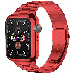 1PC Smart Watch Band with Case Compatible with Apple iWatch 38/40/41/42/44/45mm Series 8 7 6 5 4 3 2 1 SE Metal Band for iWatch Smartwatch Strap Wristband Stainless Steel Shockproof Lightinthebox