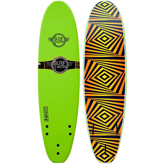 Surfworx Hellcat 7Ft Mini Mal Soft Surfboard - Apple