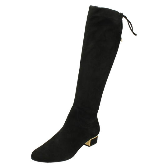 (UK 7, Black) Ladies Elegant Van Dal Knee High Boot Hoople - D Fit