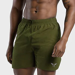 Men's Running Shorts Pocket 2 in 1 Bottoms Sports Outdoor Indoor Breathable Quick Dry Soft Gym Workout Running Walking Sportswear Activewear Solid Colored Black Army Green Red / High Elasticity Lightinthebox